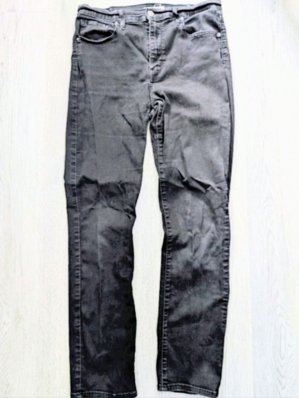 Levi’s 724 High Rise Straight Jeans Black Hypersoft Stretch Size 32